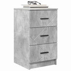 Armadio da Notte con cassetto Grigio cemento 38 x 38 x 66 cm