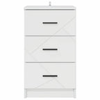 Armadio da Notte con cassetto Bianco lucido 38 x 38 x 66 cm