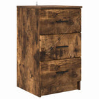 Armadio da Notte Rovere fumo 38 x 38 x 66 cm Legno multistrato