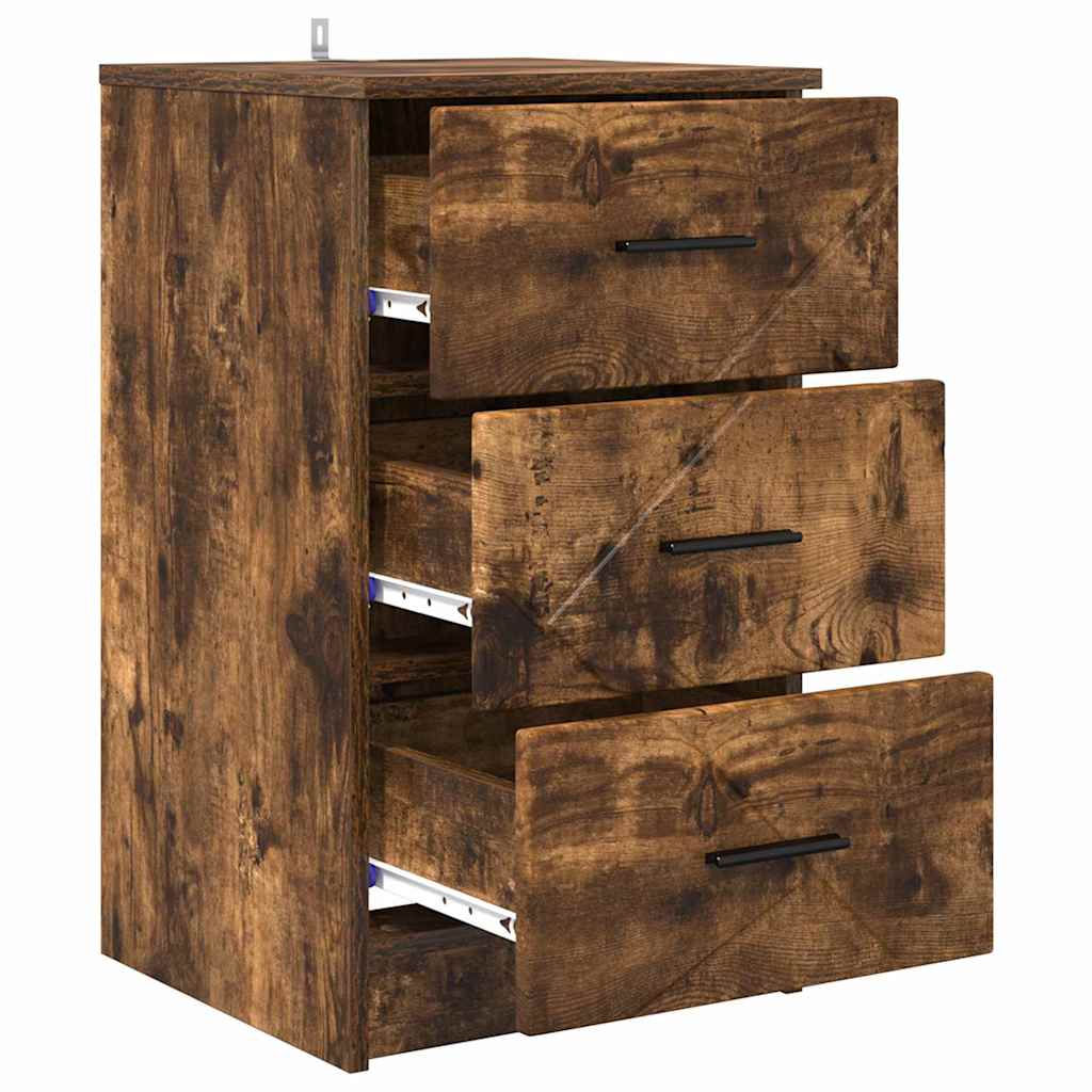 Armadio da Notte Rovere fumo 38 x 38 x 66 cm Legno multistrato