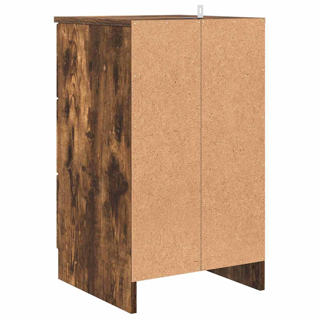 Armadio da Notte Rovere fumo 38 x 38 x 66 cm Legno multistrato
