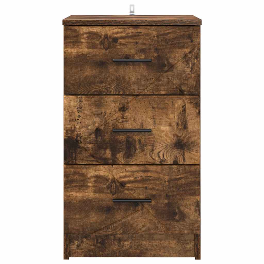Armadio da Notte Rovere fumo 38 x 38 x 66 cm Legno multistrato