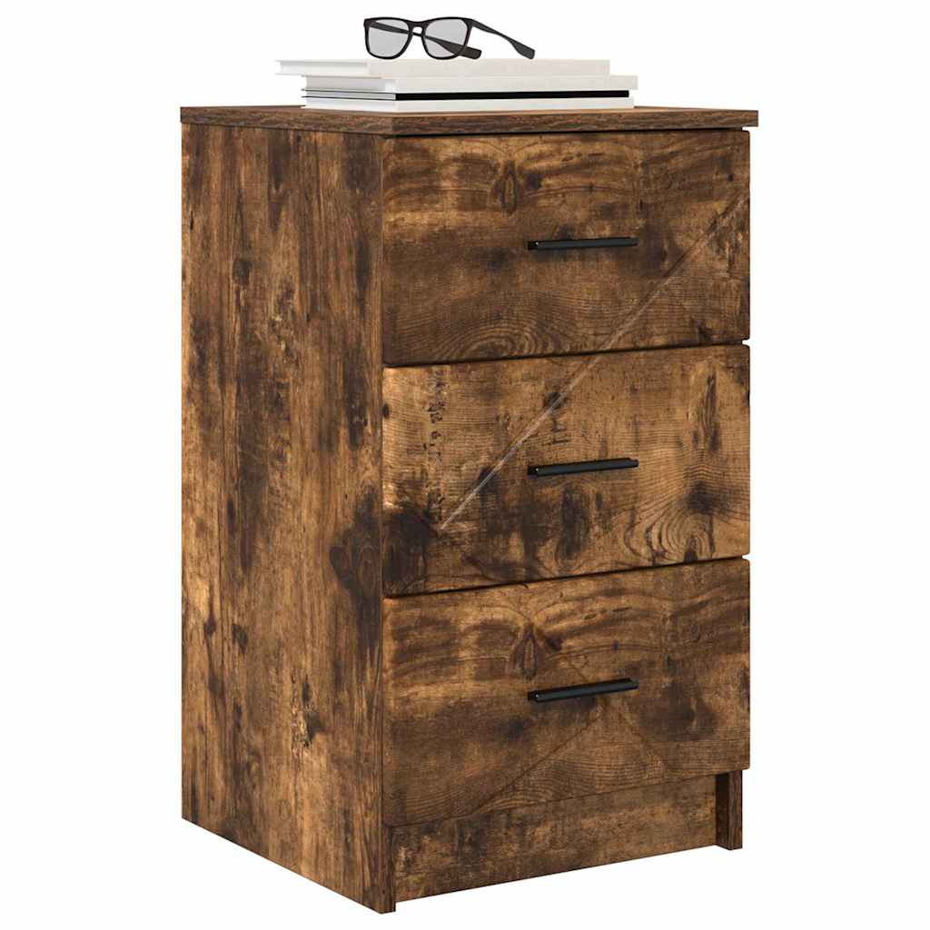 Armadio da Notte Rovere fumo 38 x 38 x 66 cm Legno multistrato