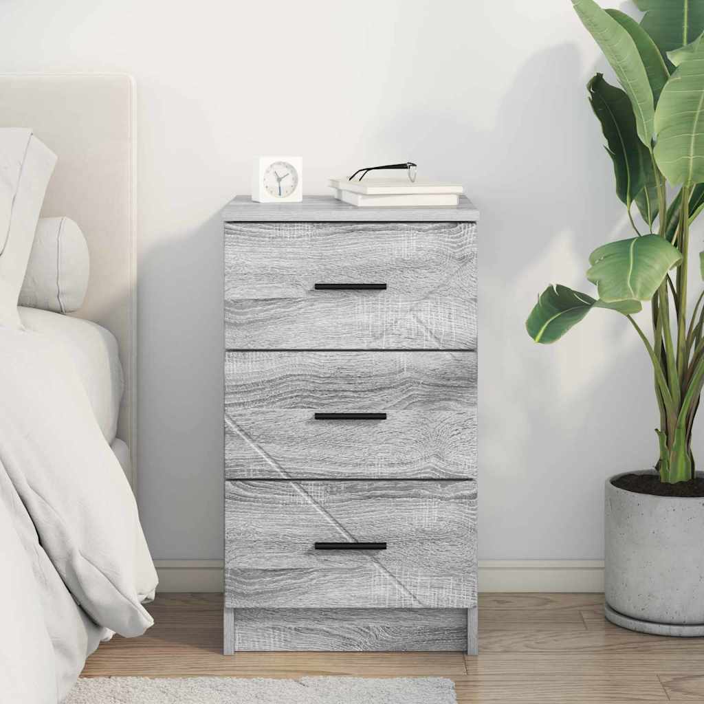 Armadio da Notte con cassetto Grigio sonoma 38 x 38 x 66 cm