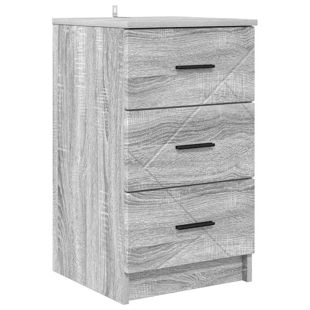 Armadio da Notte con cassetto Grigio sonoma 38 x 38 x 66 cm