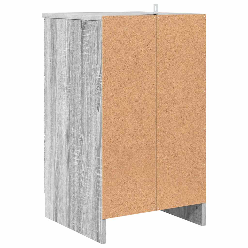 Armadio da Notte con cassetto Grigio sonoma 38 x 38 x 66 cm