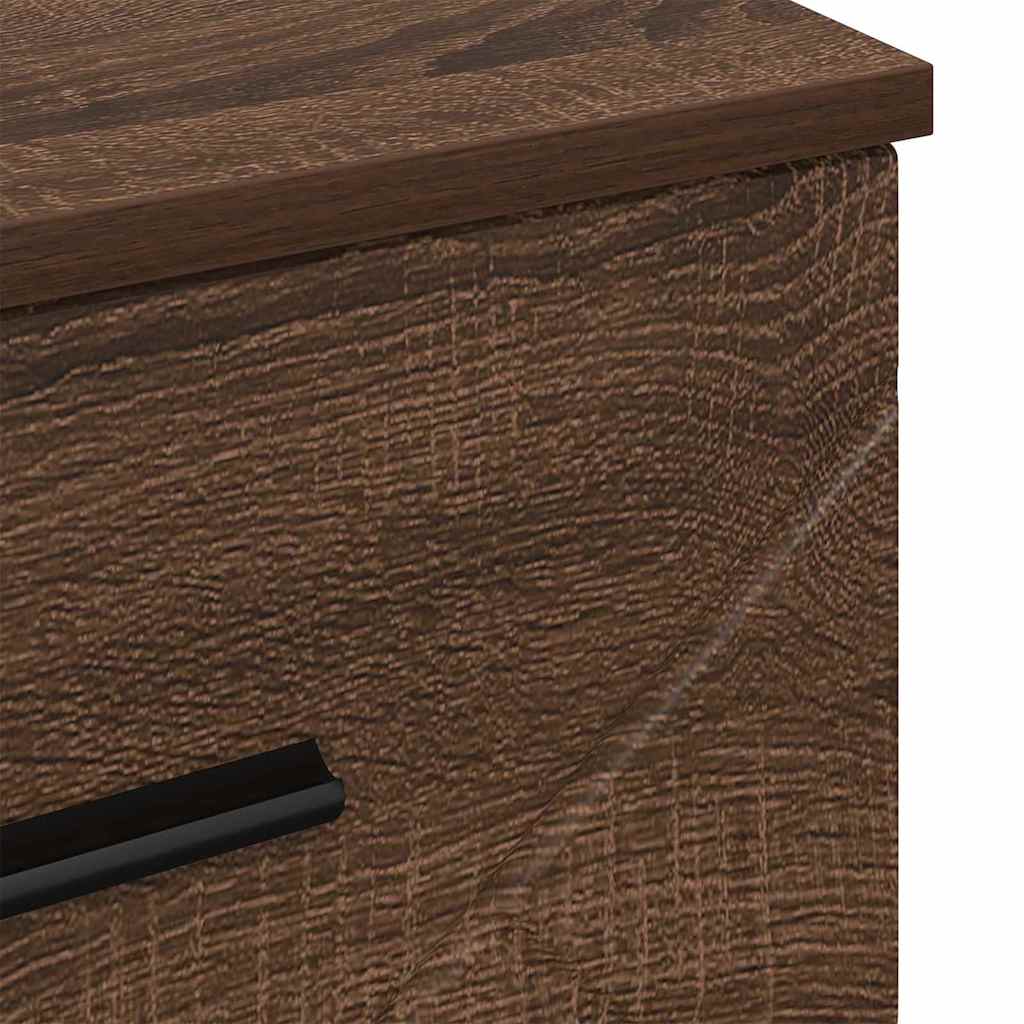 Armadio da Notte con cassetto Rovere marrone 38 x 38 x 66 cm