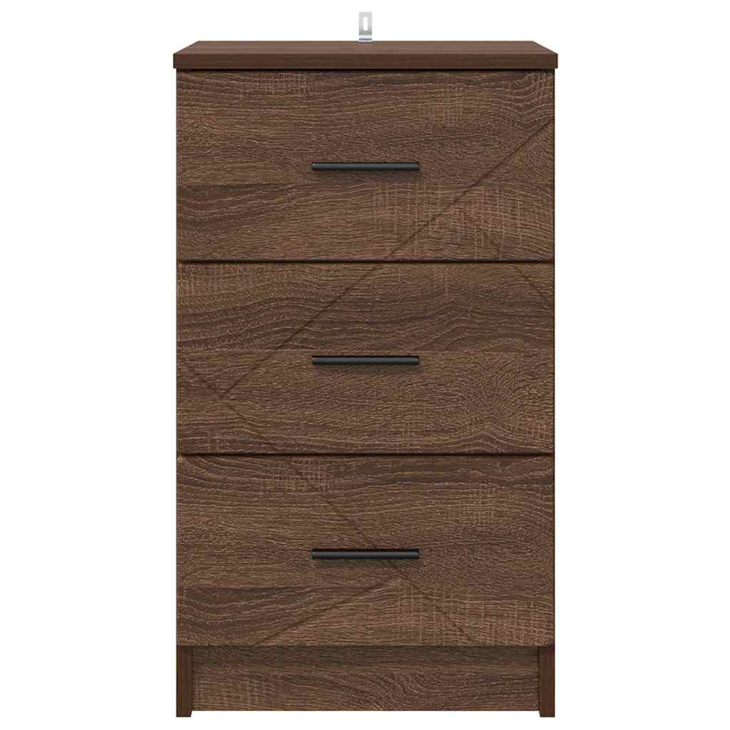 Armadio da Notte con cassetto Rovere marrone 38 x 38 x 66 cm