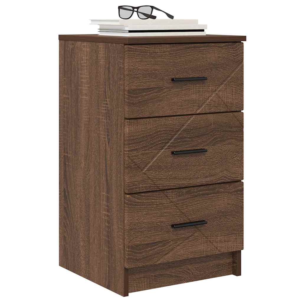 Armadio da Notte con cassetto Rovere marrone 38 x 38 x 66 cm