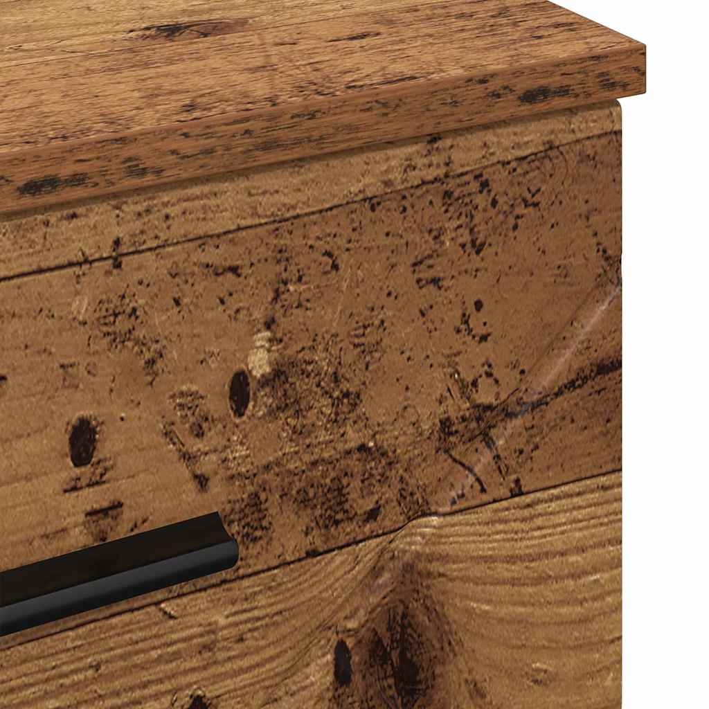 Armadio da Notte con cassetto Legno vecchio 38 x 38 x 66 cm