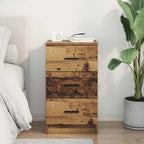 Armadio da Notte con cassetto Legno vecchio 38 x 38 x 66 cm