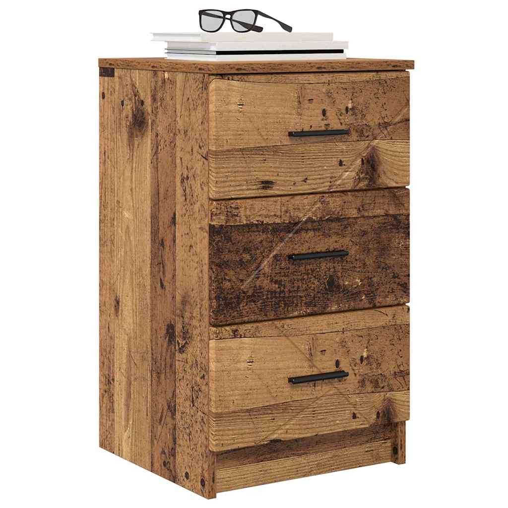 Armadio da Notte con cassetto Legno vecchio 38 x 38 x 66 cm