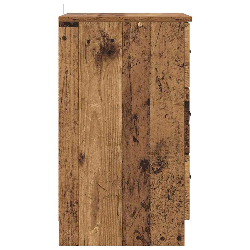 Armadio da Notte con cassetto Legno vecchio 38 x 38 x 66 cm