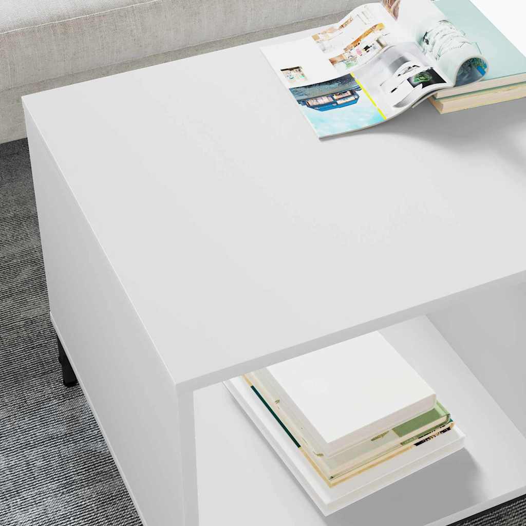 Tavolino da salotto Bianco 90 x 49 x 46 cm Legno multistrato