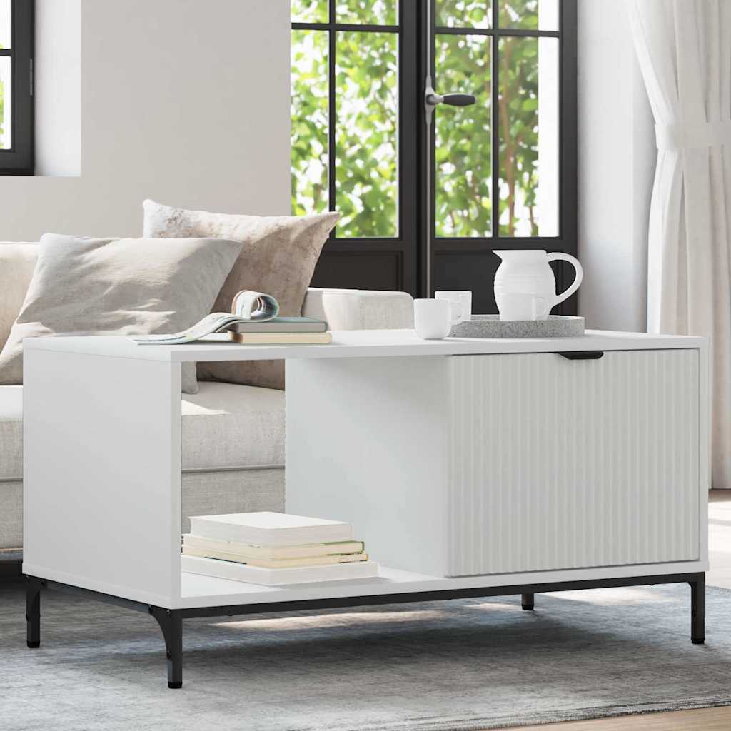 Tavolino da salotto Bianco 90 x 49 x 46 cm Legno multistrato