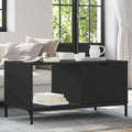 Tavolino da salotto con cassetto Rovere Nero 90 x 49 x 46 cm