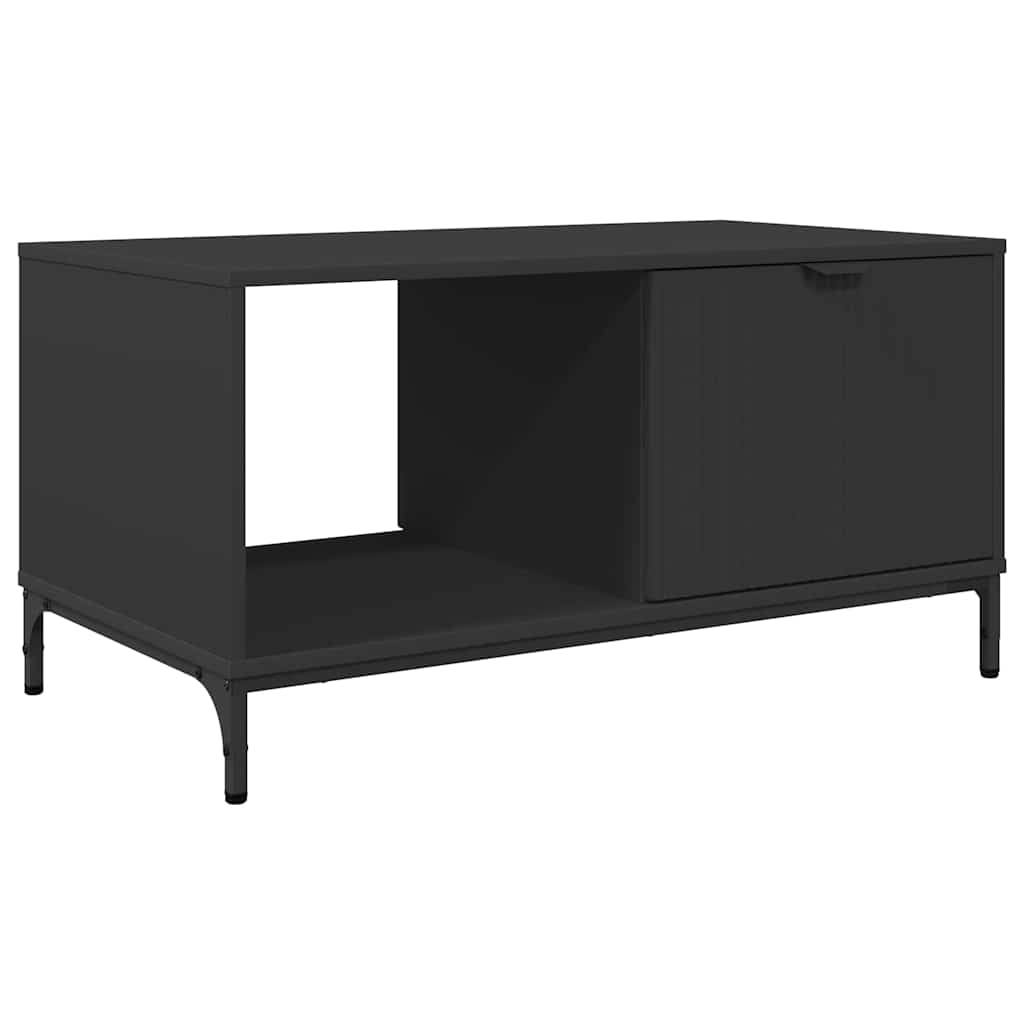 Tavolino da salotto con cassetto Rovere Nero 90 x 49 x 46 cm