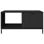 Tavolino da salotto con cassetto Rovere Nero 90 x 49 x 46 cm