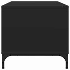Tavolino da salotto con cassetto Rovere Nero 90 x 49 x 46 cm