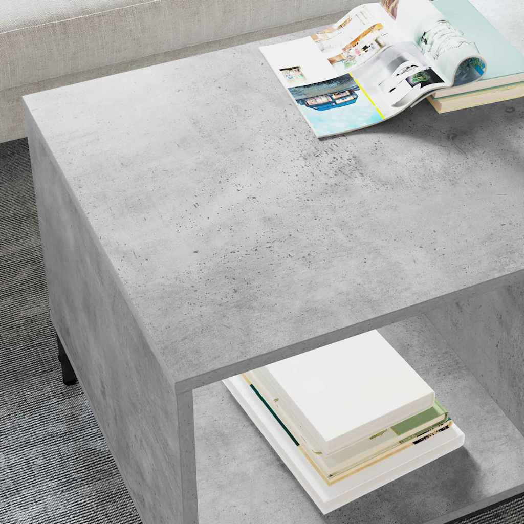 Tavolino da salotto con cassetto Grigio cemento 90 x 49 x 46 cm