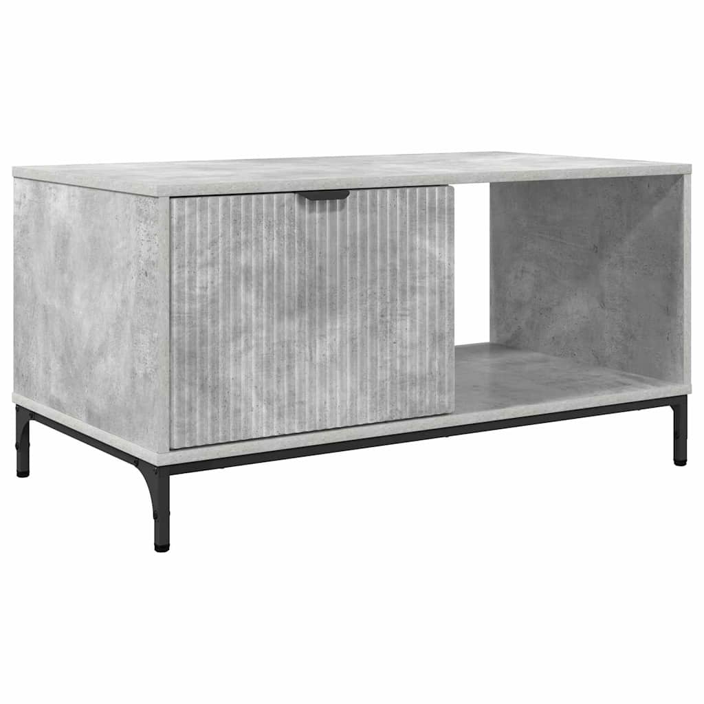 Tavolino da salotto con cassetto Grigio cemento 90 x 49 x 46 cm