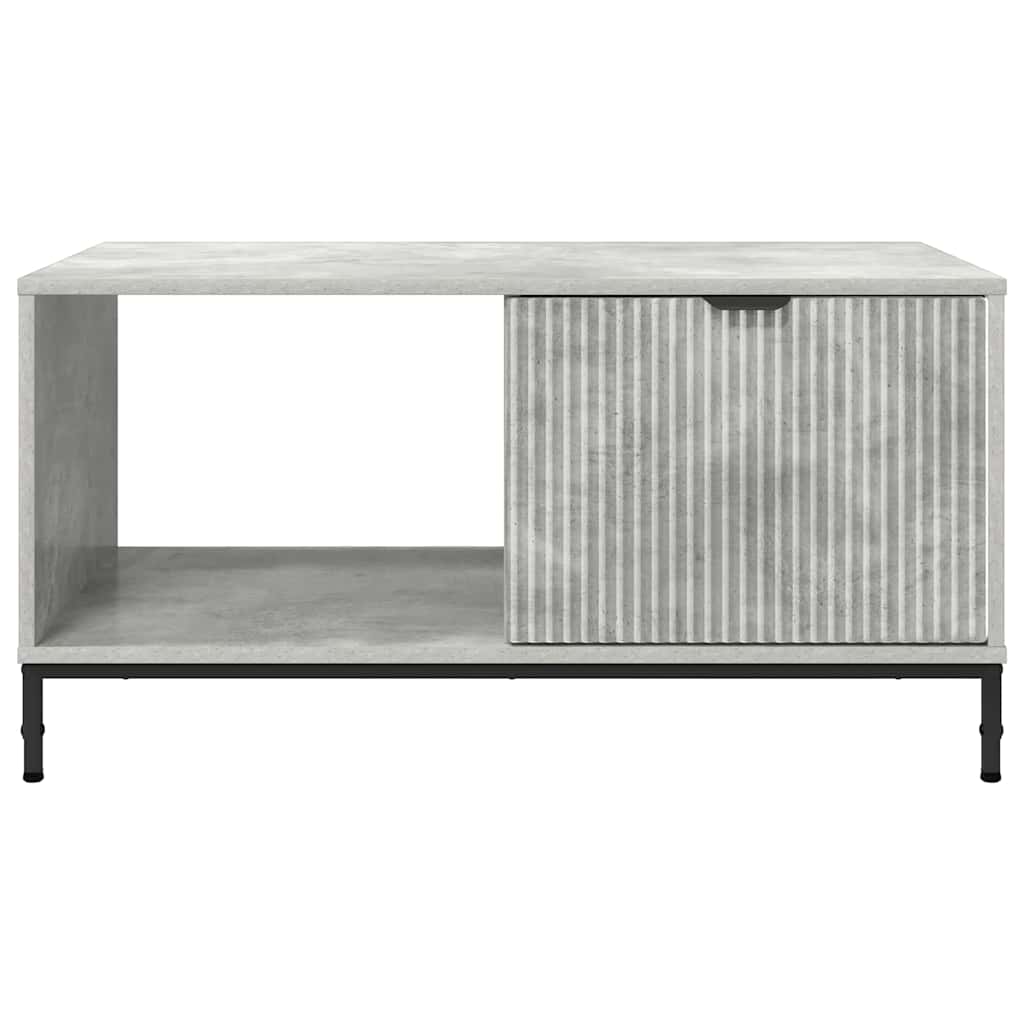Tavolino da salotto con cassetto Grigio cemento 90 x 49 x 46 cm