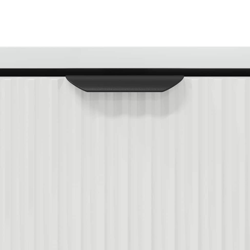 Tavolino da salotto con cassetto Bianco Lucido 90 x 49 x 46 cm