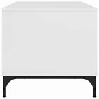 Tavolino da salotto con cassetto Bianco Lucido 90 x 49 x 46 cm