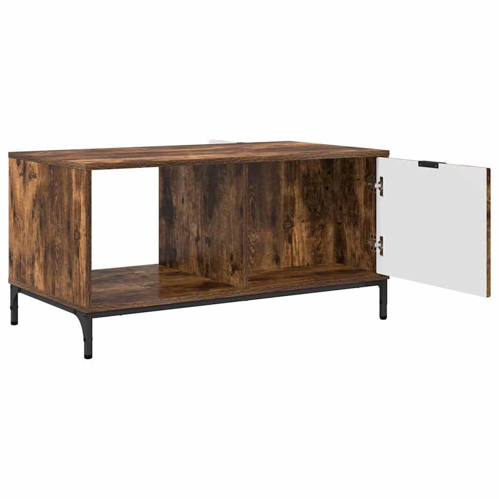 Tavolino da salotto con cassetto Rovere fumé 90 x 49 x 46 cm