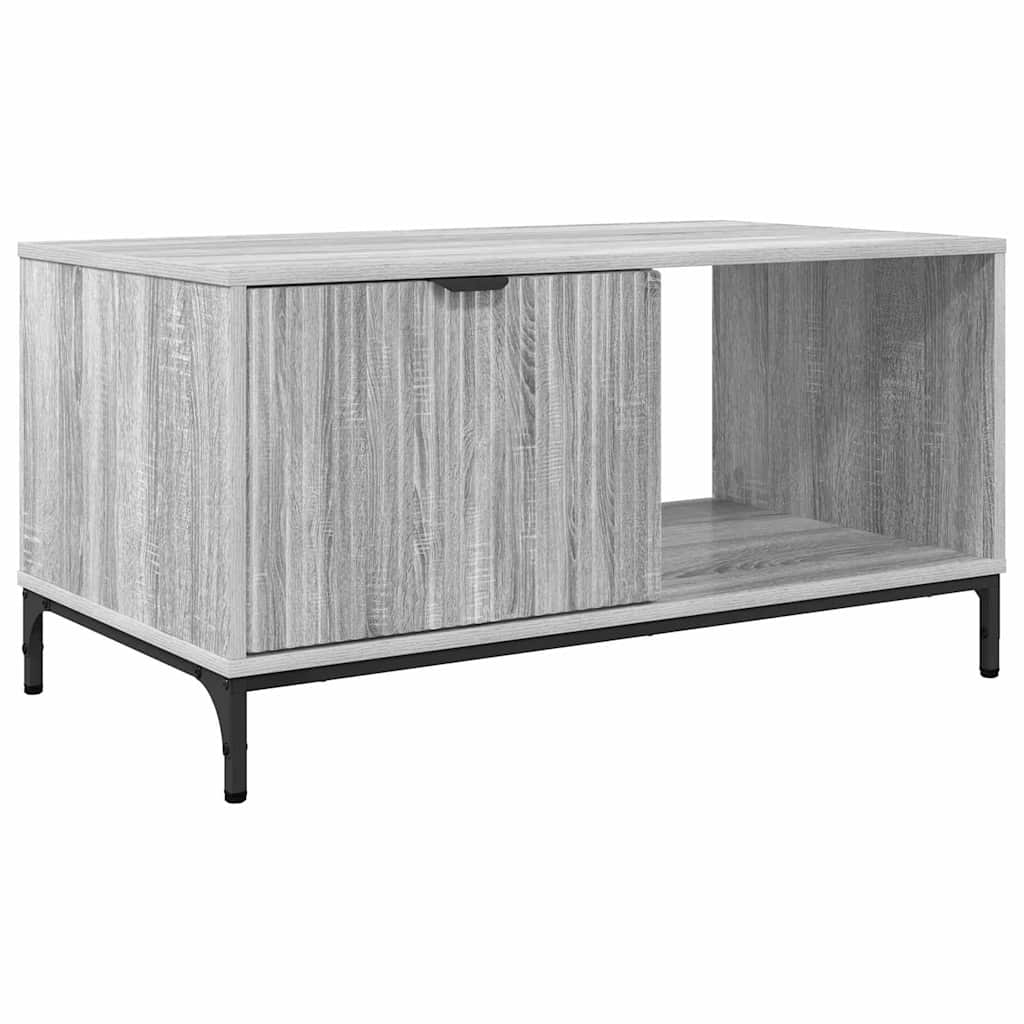 Tavolino da salotto con cassetto Grigio Sonoma 90 x 49 x 46 cm