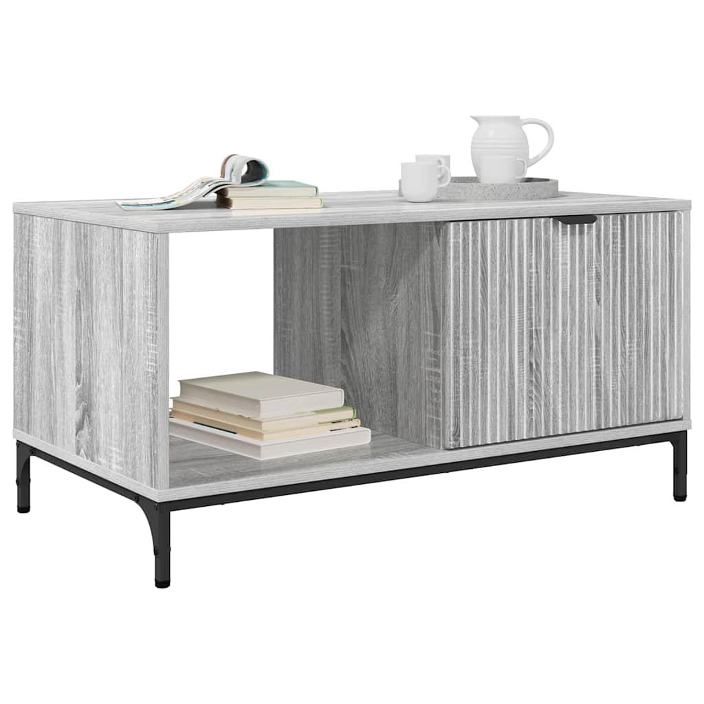 Tavolino da salotto con cassetto Grigio Sonoma 90 x 49 x 46 cm
