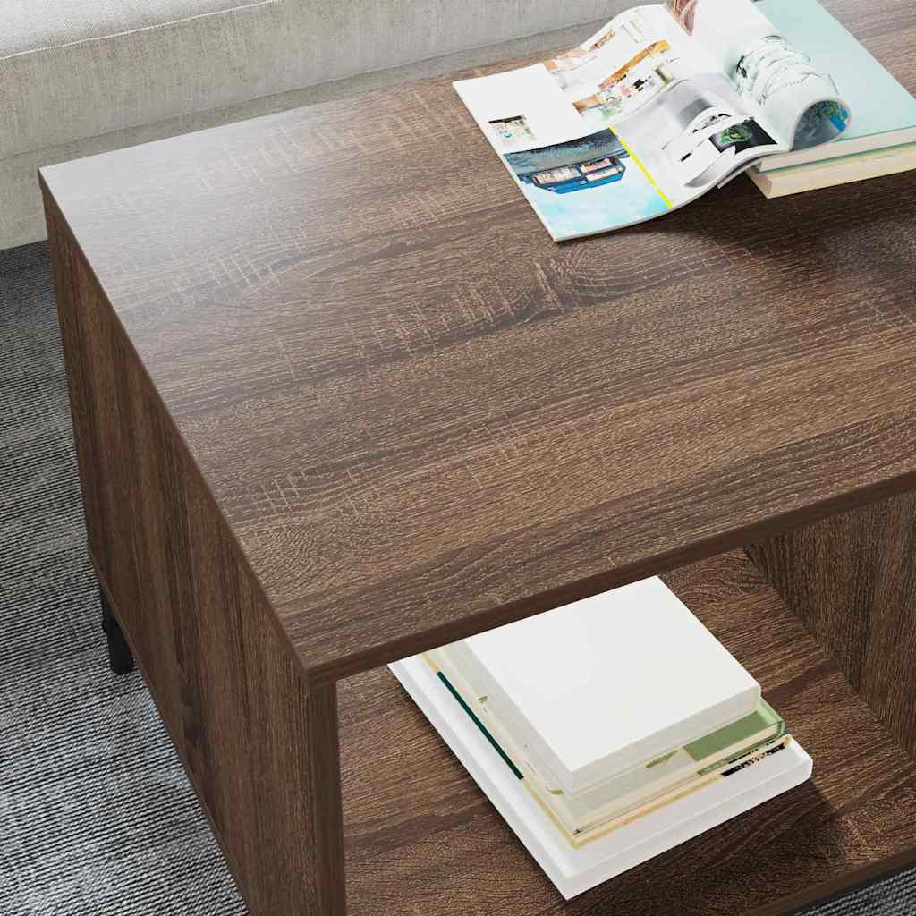 Tavolino da salotto con cassetto Rovere Marrone 90 x 49 x 46 cm