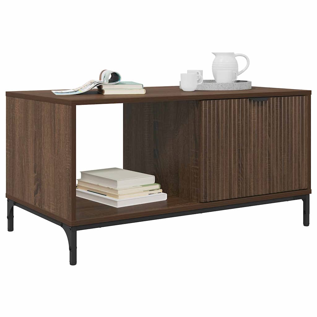 Tavolino da salotto con cassetto Rovere Marrone 90 x 49 x 46 cm
