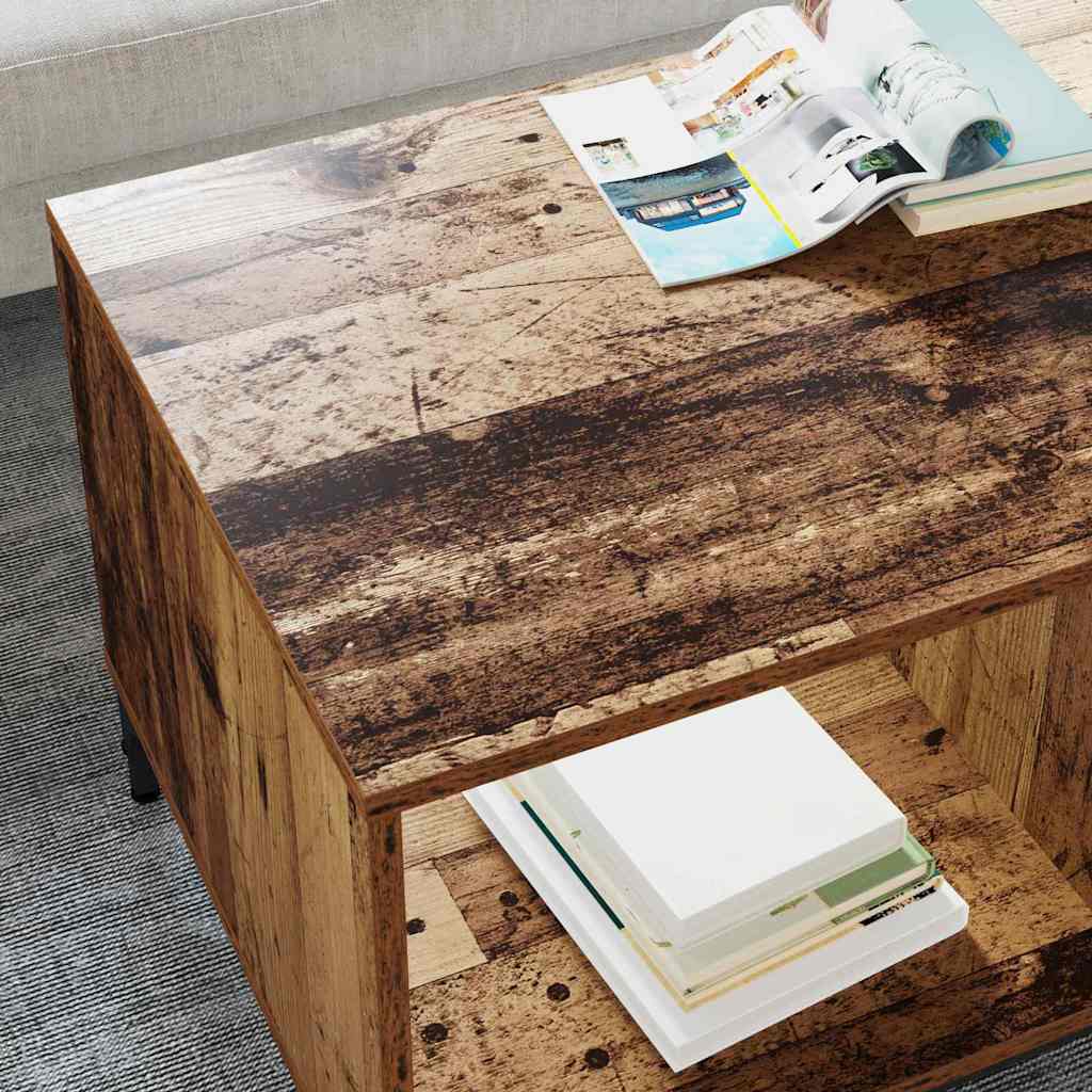 Tavolino da salotto con cassetto Legno vecchio 90 x 49 x 46 cm