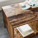 Tavolino da salotto con cassetto Legno vecchio 90 x 49 x 46 cm