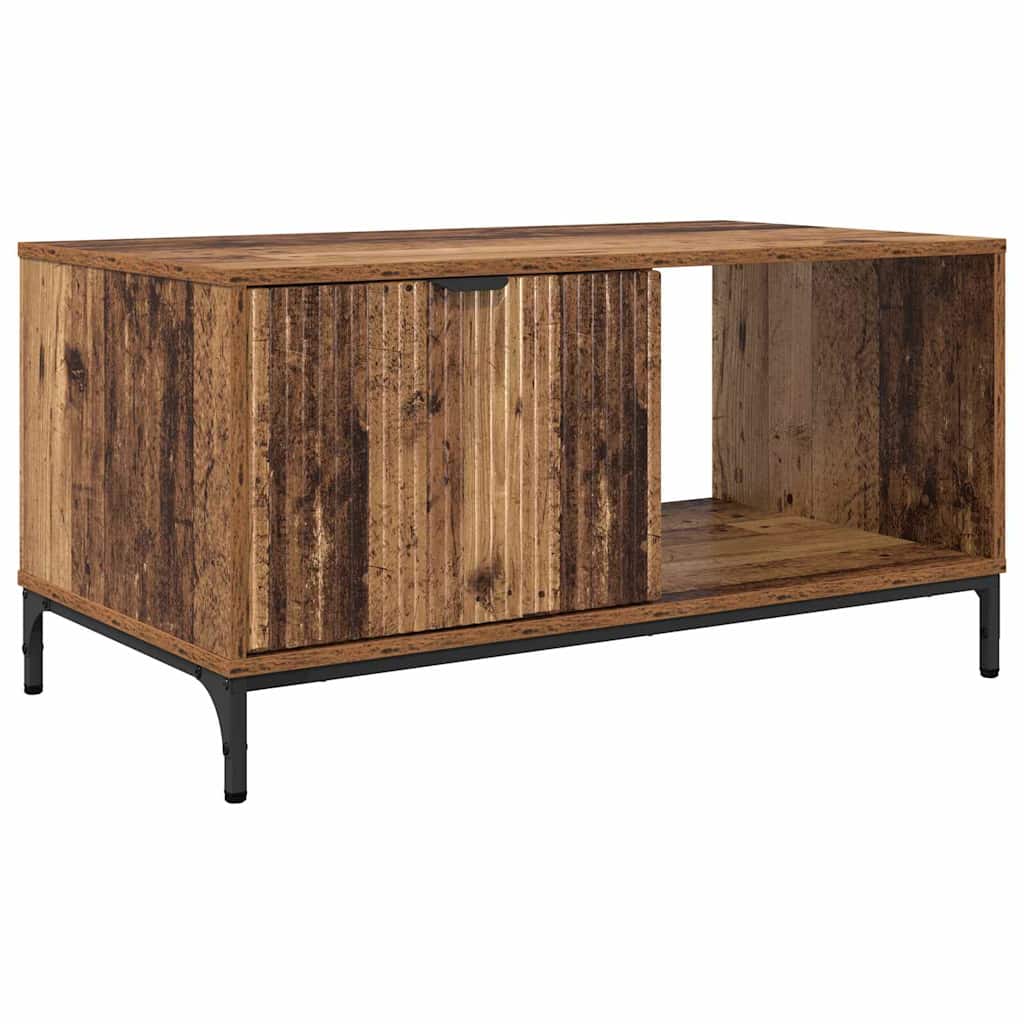 Tavolino da salotto con cassetto Legno vecchio 90 x 49 x 46 cm