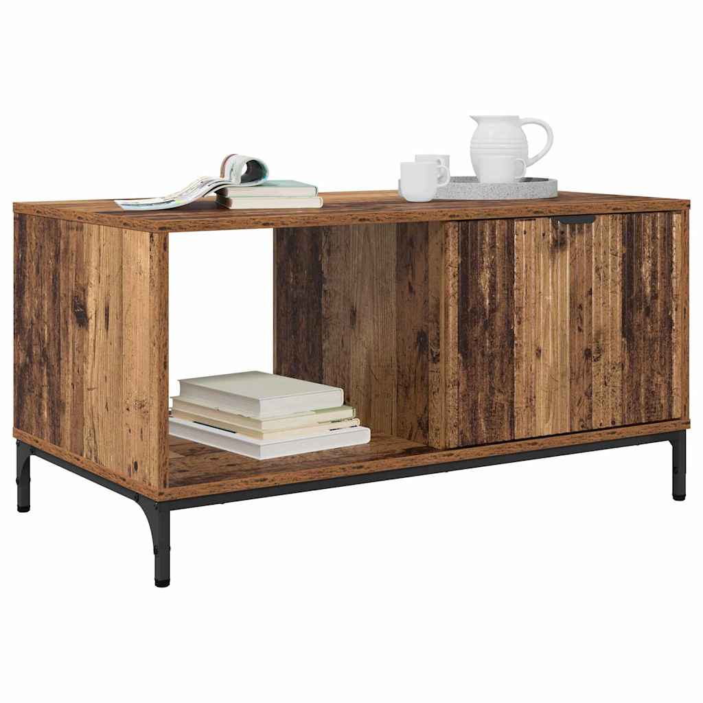Tavolino da salotto con cassetto Legno vecchio 90 x 49 x 46 cm