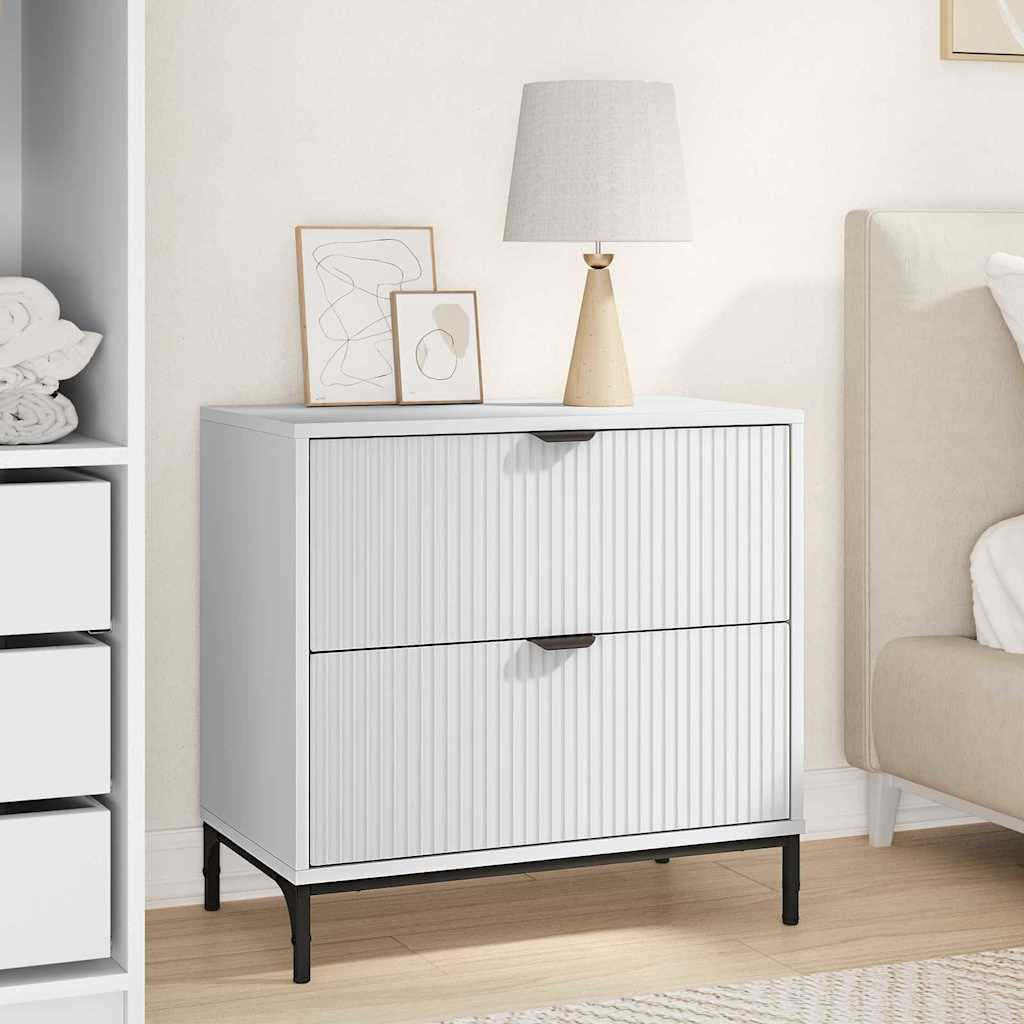 Comodino Bianco 63.5 x 36 x 61 cm Legno multistrato