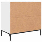 Comodino Bianco 63.5 x 36 x 61 cm Legno multistrato