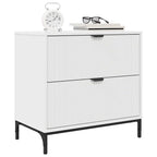 Comodino Bianco 63.5 x 36 x 61 cm Legno multistrato