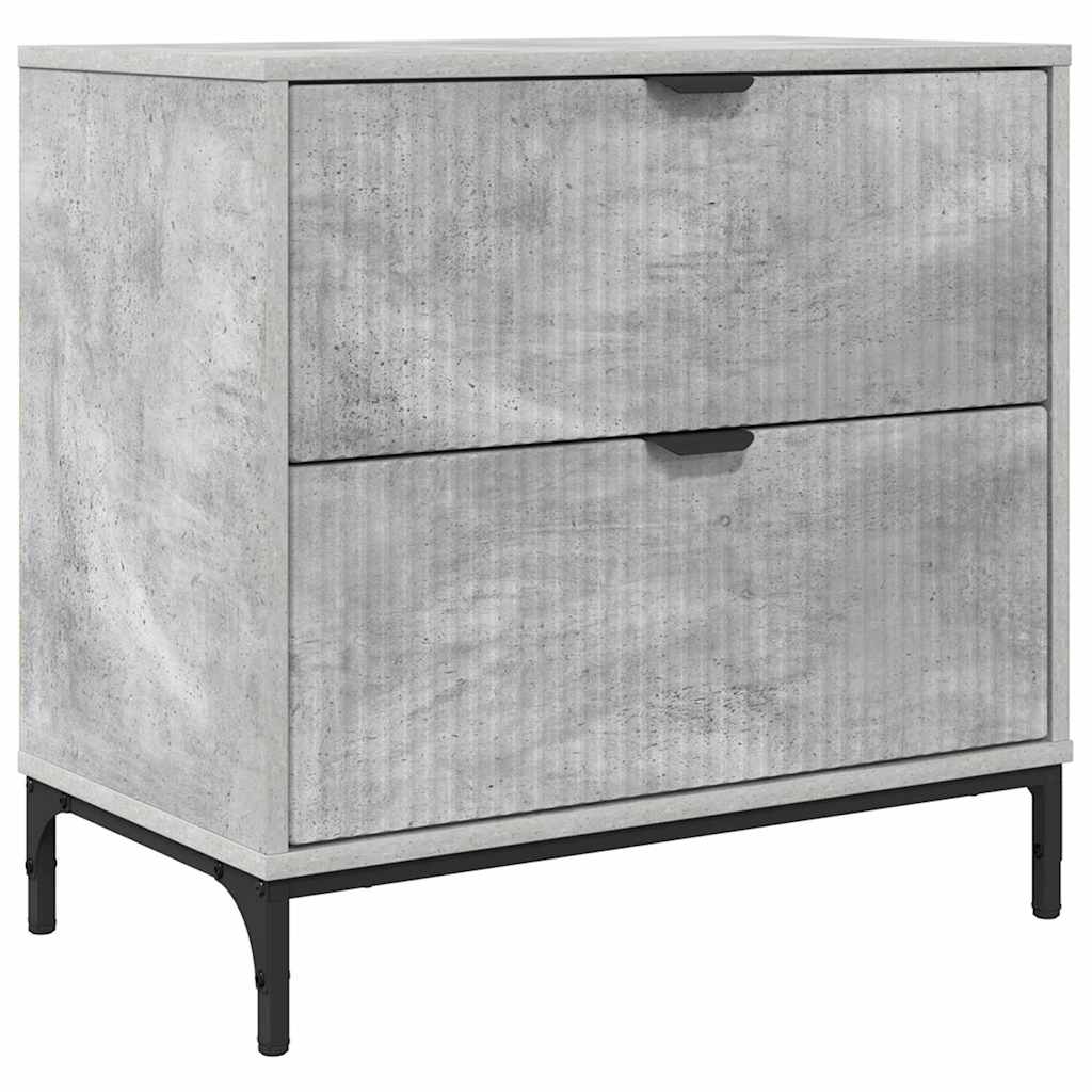 Comodino Grigio cemento 63.5 x 36 x 61 cm Legno multistrato
