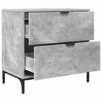 Comodino Grigio cemento 63.5 x 36 x 61 cm Legno multistrato