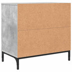 Comodino Grigio cemento 63.5 x 36 x 61 cm Legno multistrato