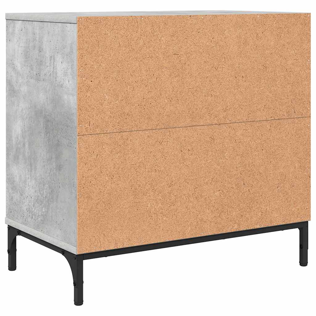 Comodino Grigio cemento 63.5 x 36 x 61 cm Legno multistrato