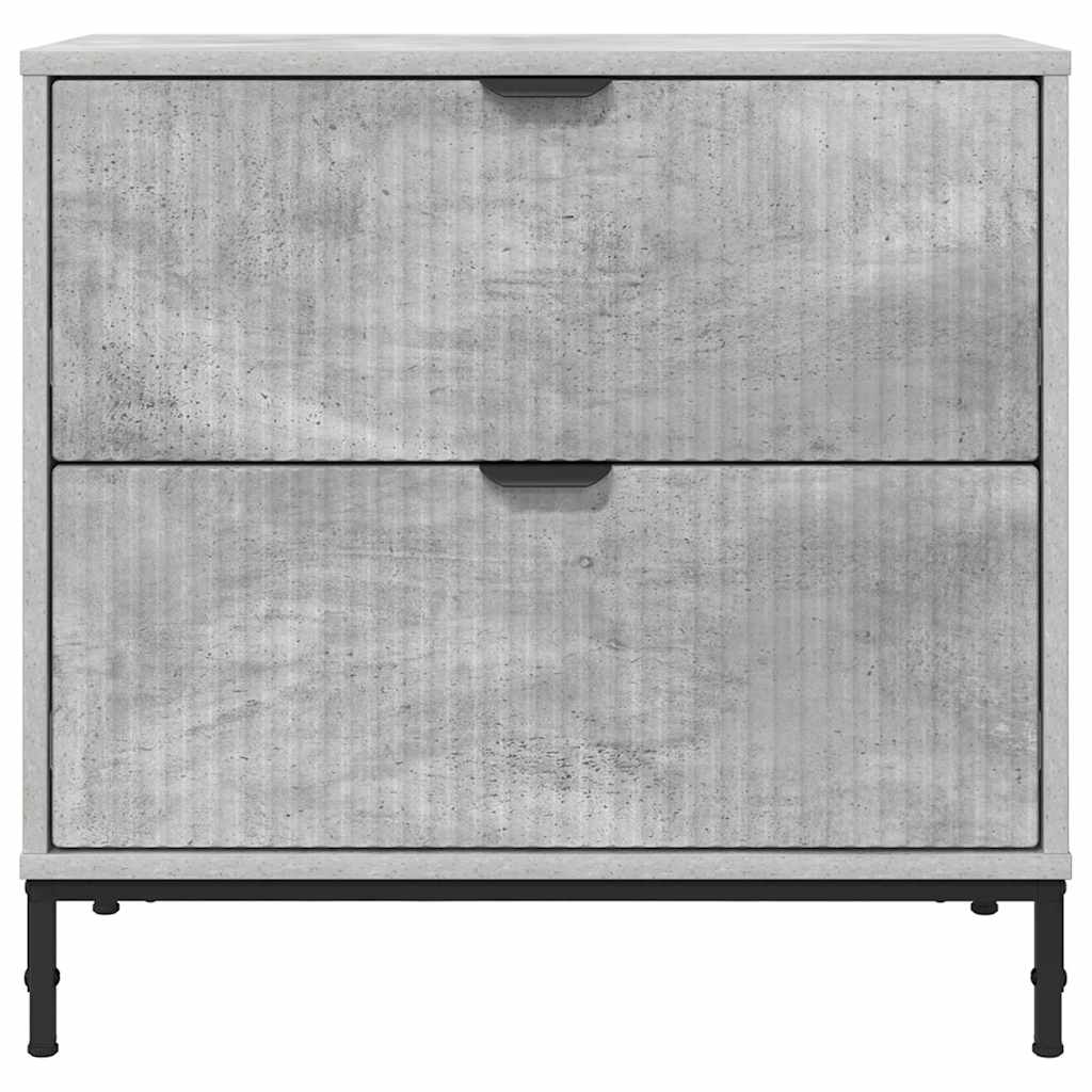 Comodino Grigio cemento 63.5 x 36 x 61 cm Legno multistrato