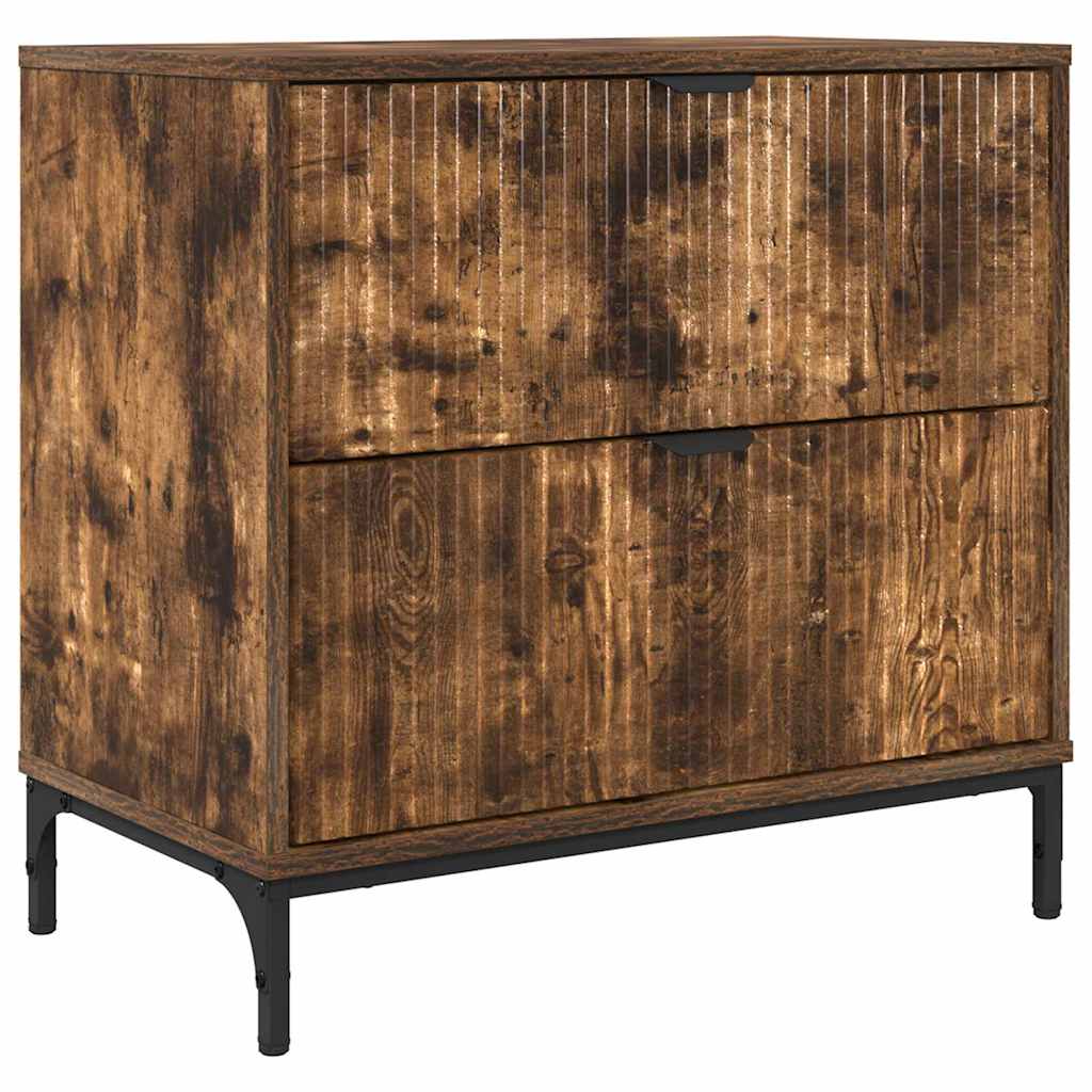 Comodino Rovere fumo 63.5 x 36 x 61 cm Legno multistrato