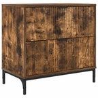 Comodino Rovere fumo 63.5 x 36 x 61 cm Legno multistrato