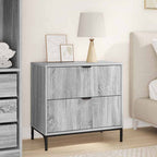 Comodino Grigio sonoma 63.5 x 36 x 61 cm Legno multistrato