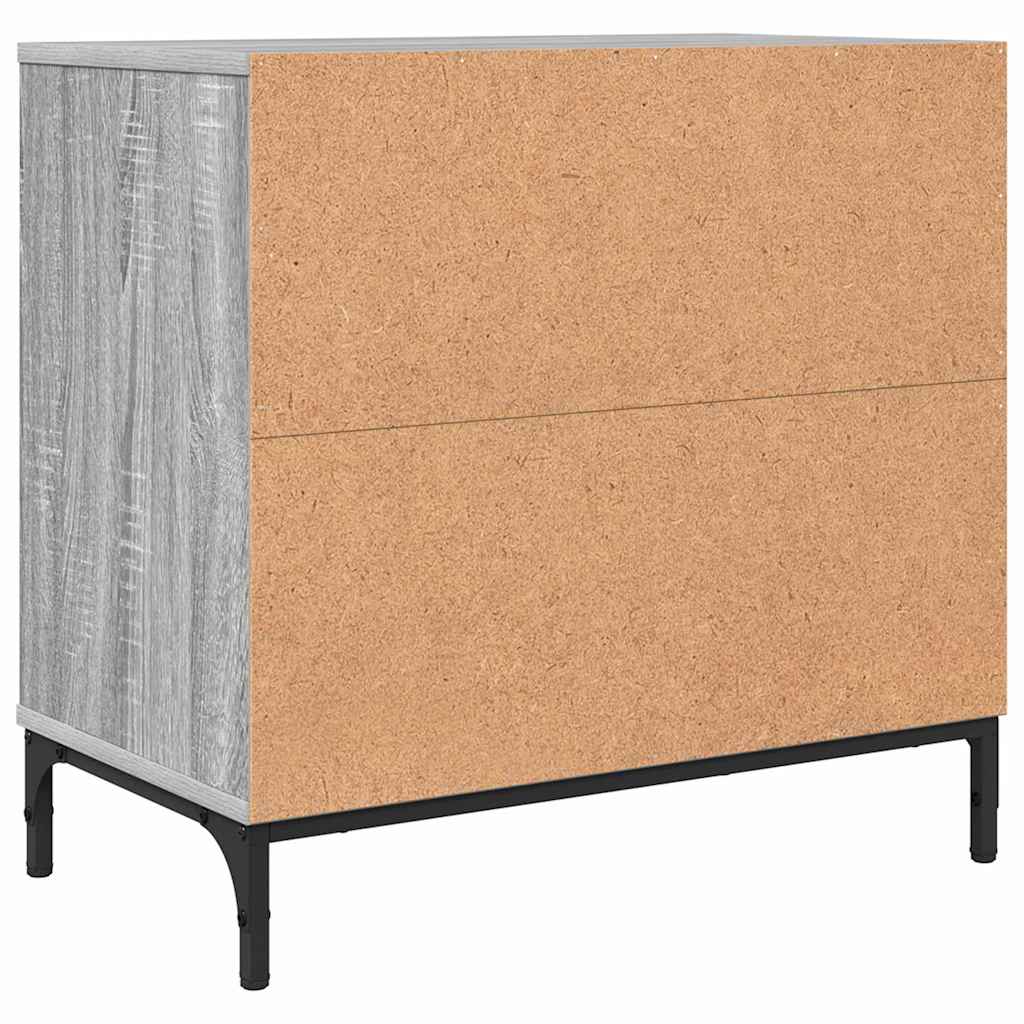 Comodino Grigio sonoma 63.5 x 36 x 61 cm Legno multistrato