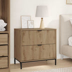 Comodino rovere artigianale 63.5 x 36 x 61 cm Legno multistrato